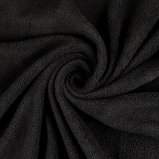 Fleece - antipilling - uni - schwarz