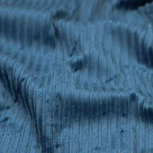 Fancy - Cord - Stretch - blau