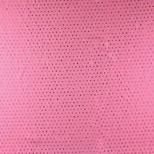 Folienjersey - kleine Punkte - Metallic - rosa
