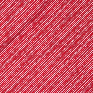 Baumwolljersey - schmale Streifen - rot - weiß