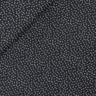 Baumwolljersey - kleine Kreise - schwarz - weiß