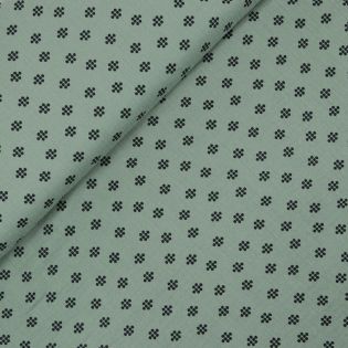 Baumwoll - Musselin - Double Gauze - Punktblume - mint