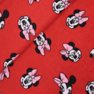 Polarfleece antipilling - Minnie Maus - rot