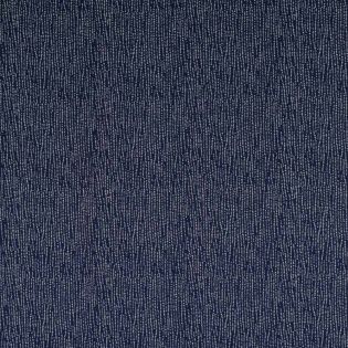 Baumwolle - Kette aus Punkten - blau-weiss 