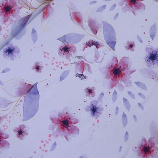 Baumwolljersey - Digitaldruck - Aquarellblume