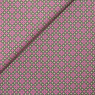 Viskose - Popeline - Blüten - rosa - grün