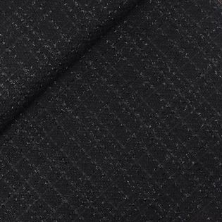 Boucle - Lurex - schwarz