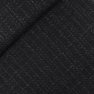 Boucle - Lurex - schwarz