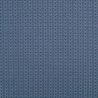Baumwolle - Kette aus Kreisen - blau-weiss