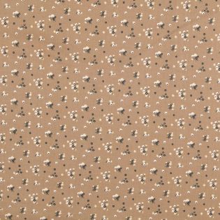 Baumwolle - petite Fleur - camel
