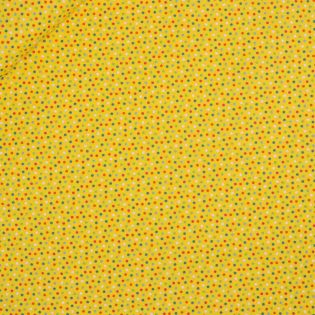 Baumwolle - Ostern - bunte Punkte - gelb