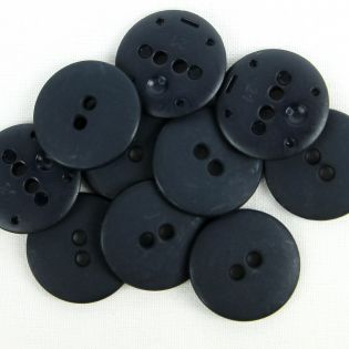 2-Loch-Knopf - 20 mm - matt-schwarz