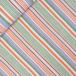 Baumwoll - Musselin - Multicolor Streifen - bunt