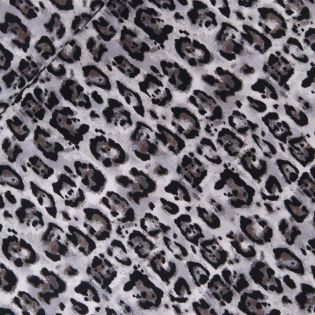 Baumwolljersey - Nebel Leopard - grau