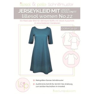Schnittmuster - Lillesol & Pelle - Lillesol Women No. 22 - Jersey-Kleid mit Uboot-Ausschnitt