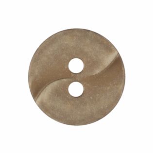 2-Loch-Knopf - 13 mm - Wellenprägung - sand