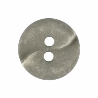 2-Loch-Knopf - 13 mm - Wellenprägung - grau