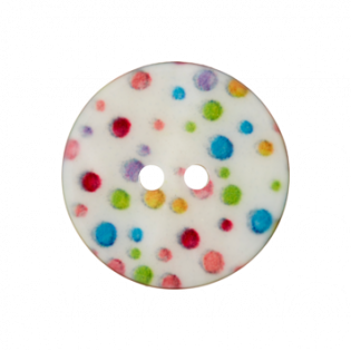 2-Loch-Knopf - 12 mm - Konfetti