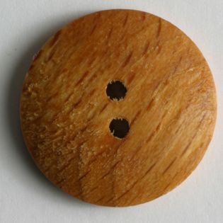 2-Loch-Knopf - 23 mm - Echtholz - braun