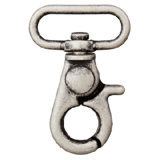 Karabinerhaken - 25 mm - Metall - altsilber