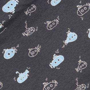 Baumwolljersey - U-Boote - anthrazit