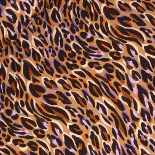 French Terry - Digital - Leo Animal Skin - braun