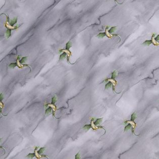 Baumwolljersey - Drachen - grau