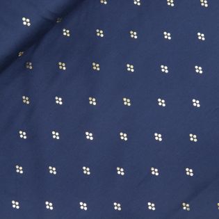 Baumwolljersey - Goldrauten - dunkelblau