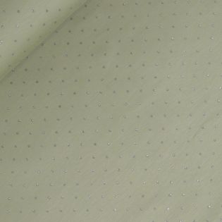 Cozy French Terry - Glitzerpunkte - khaki