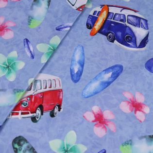 Half Panama - Digitaldruck - Surfing - blau