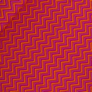 Baumwolljersey - ZickZack - pink-orange