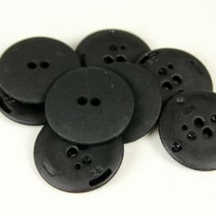 2-Loch-Knopf - 28 mm - matt-schwarz