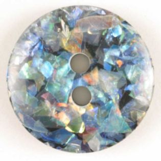 2-Loch-Knopf - 19 mm - Glitzer - multicolor