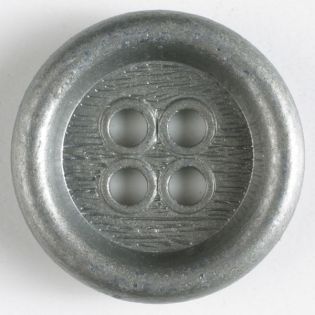 4-Loch-Knopf - 18 mm - grau - Metallknopf
