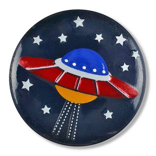Öse - 13 mm - Kinderknopf - UFO - blau