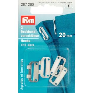 Prym - 2 Rockbundverschlüsse - 20mm - silber