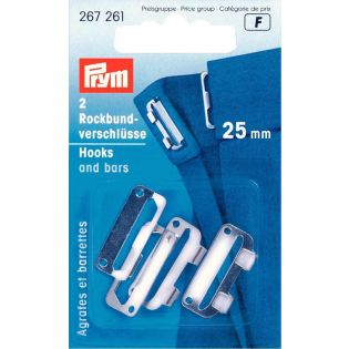 Prym - 2 Rockbundverschlüsse - 25mm - silber