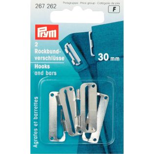 Prym - 2x Rockbundverschlüsse - 30mm - silber