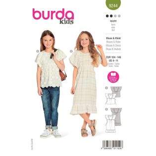 Schnittmuster - burda kids - Mädchen - Bluse & Kleid - 9244