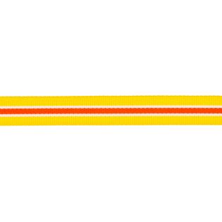 Ripsband - 16 mm - Streifen - gelb-orange