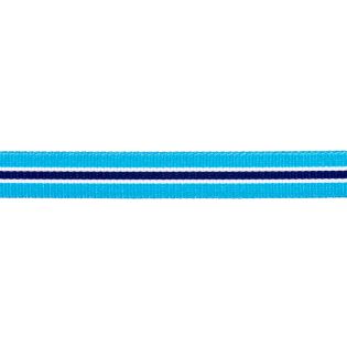 Ripsband - 16 mm - Streifen - türkis-navy