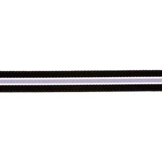 Ripsband - 16 mm - Streifen - schwarz-grau
