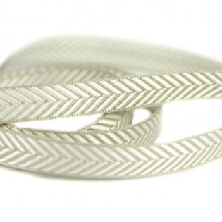 Webband - Fischgrat - breit - silber