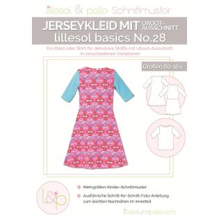 Schnittmuster - Lillesol & Pelle - Basics No. 28 - Jerseykleid mit Uboot-Ausschnitt