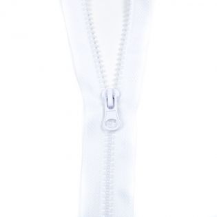 Reißverschluss - teilbar - 100 cm - weiss