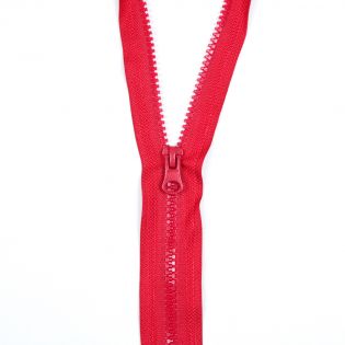 Reißverschluss - teilbar - 100 cm - rot