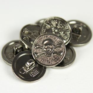 Öse - 20 mm - Totenknopf - silber
