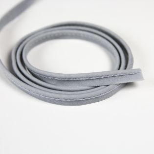 Paspelband mit Seele - uni - silbergrau