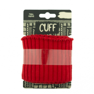 Strickbündchen - Cuff - uni - rot 