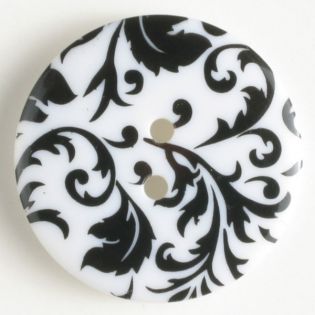 2-Loch-Knopf - Ornamente - schwarz